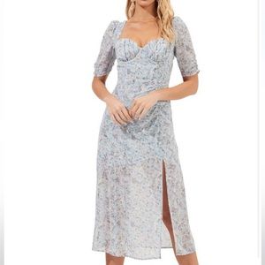 NWT ASTR Floral Milkmaid Midi Dress